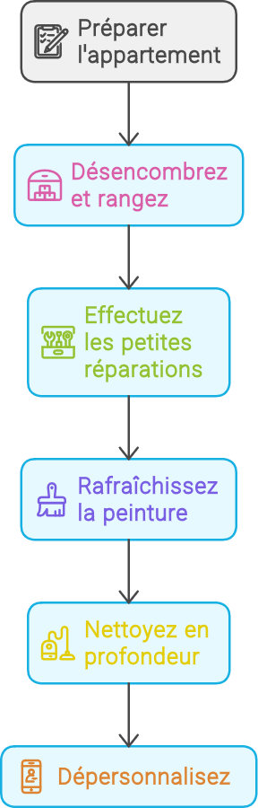 Infographie : Préparer son appartement pour la vente